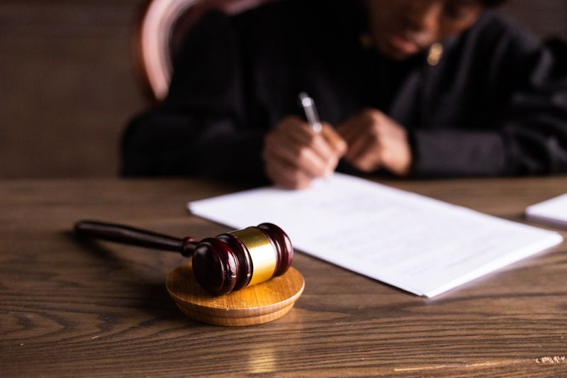 a lawyer on the desk